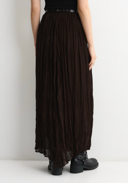 Юбка шифоновая плиссе шоколадный