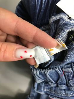 Джинсы с разноцветными отворотами на 2-3 года