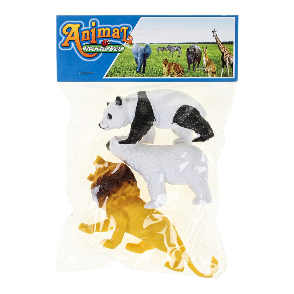 Набор диких животных 3шт, пакет DY518-5