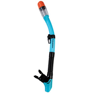 Трубка Scorpena O с двумя клапанами Голубая