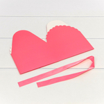 Коробка сборная 14х14х10 см с атласной лентой (Коралловый)