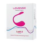 Розовое силиконовое виброяйцо 18см с управлением через приложение Lovense Lush 2 Smart Vibrating Egg Pink LE-03