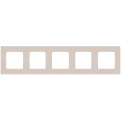 Рамка для розеток и выключателей ЭРА Серия 12 12-5205-15 на 5 постов, Классик, перламутр