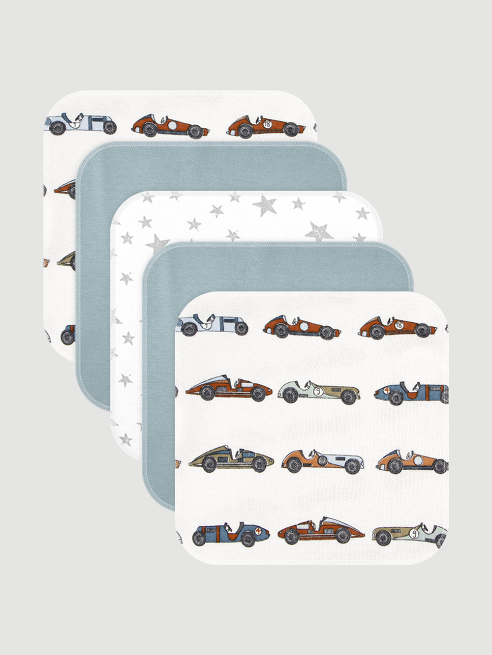 Набор платочков-слюнявчиков Mjölk Retro Cars