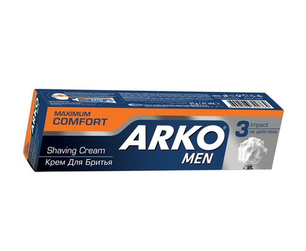 Arko Men Крем для бритья Max Comfort, тройное действие,  65 гр