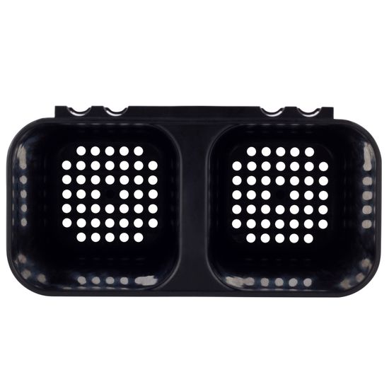 Сушилка для посуды Kamille KM-0755 из алюминия с поддоном (41,5х13,5х28 см) черная