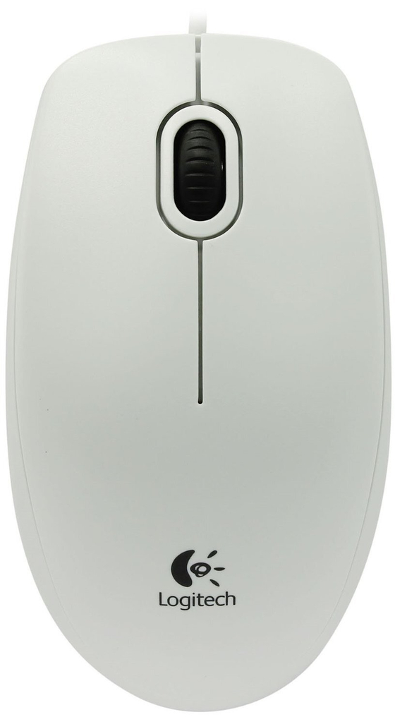 Мышь Logitech B100 Optical Mouse white USB OEM