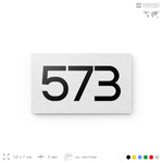 Номер на дверь 573, табличка на дверь для офиса, квартиры, кабинета, аудитории, склада, белая 120х70 мм, Айдентика Технолоджи