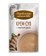 Лакомство "Крем-Суп с морским угрем", для кошек, 35гх4 шт. Деревенские лакомства