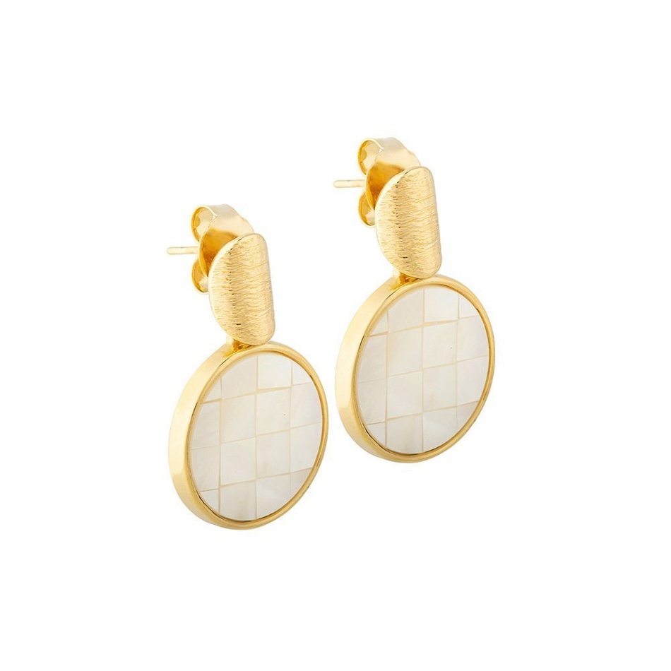 Серьги Possebon Mother Pearl Mosaic A2966.1 BW/G