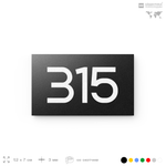 Номер на дверь 315, табличка на дверь для офиса, квартиры, кабинета, аудитории, склада, черная 120х70 мм, Айдентика Технолоджи