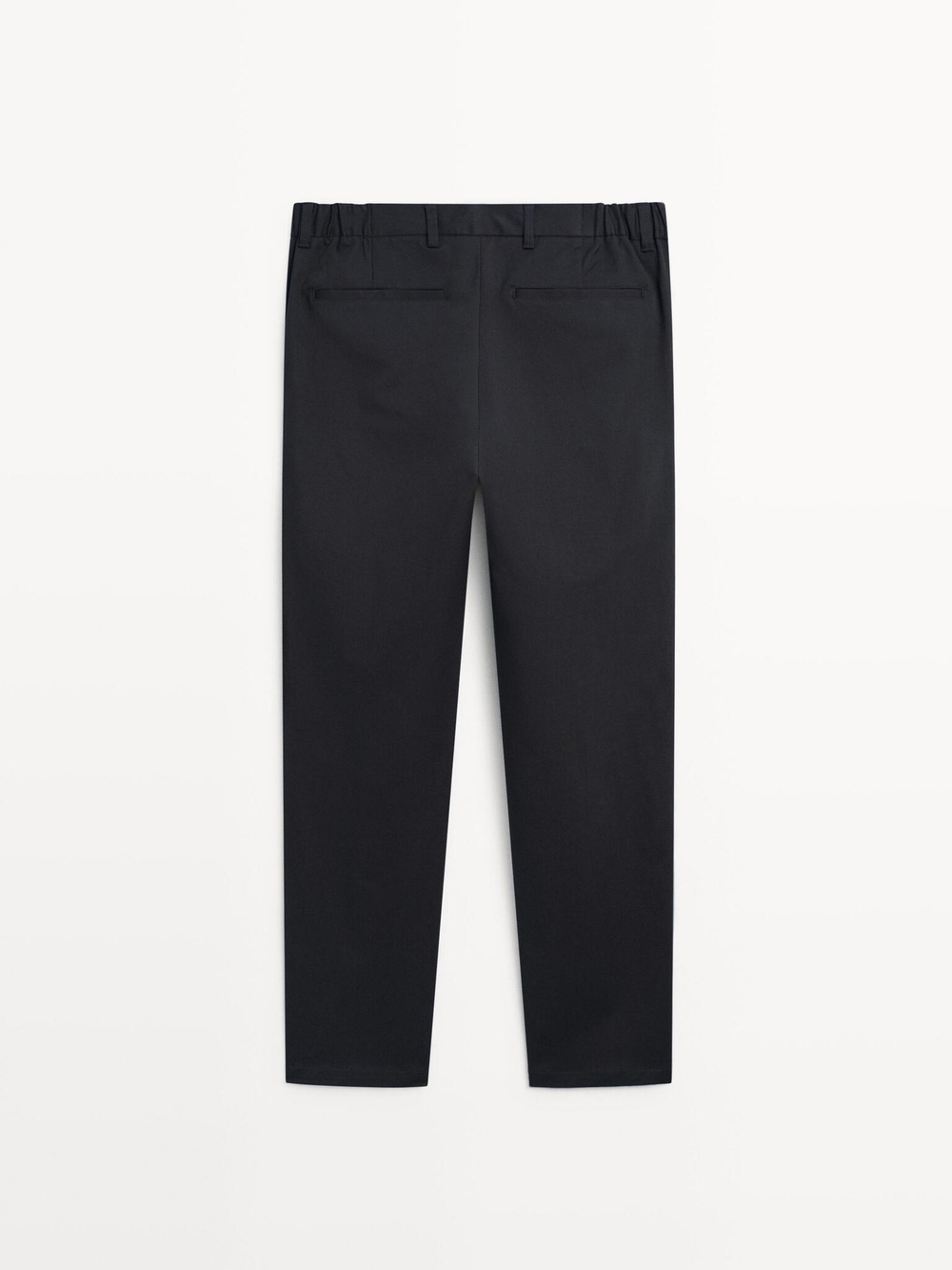 Massimo Dutti Зауженные брюки из хлопковой смеси, темно-синий