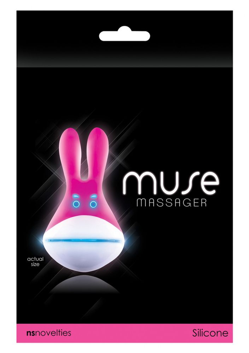 Розовый вибратор MUSE MASSAGER с ушками (Цвет: розовый)