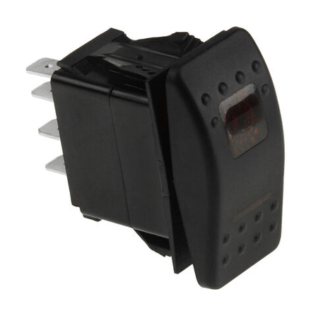 Переключатель 3-х поз. ON-OFF-ON 7P, с подсветкой