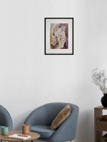 Картина авторская акварельная в паспарту 30х40 см на стену для интерьера "Ангел ночи"