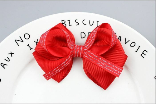 Sale! Зажим для волос "Бантик", 9,5*6,5 см. Цвет Красный, 1 шт.