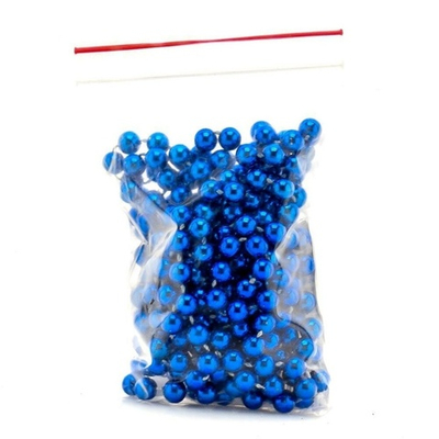 Новогодние бусы 7,5ммх5м., синий