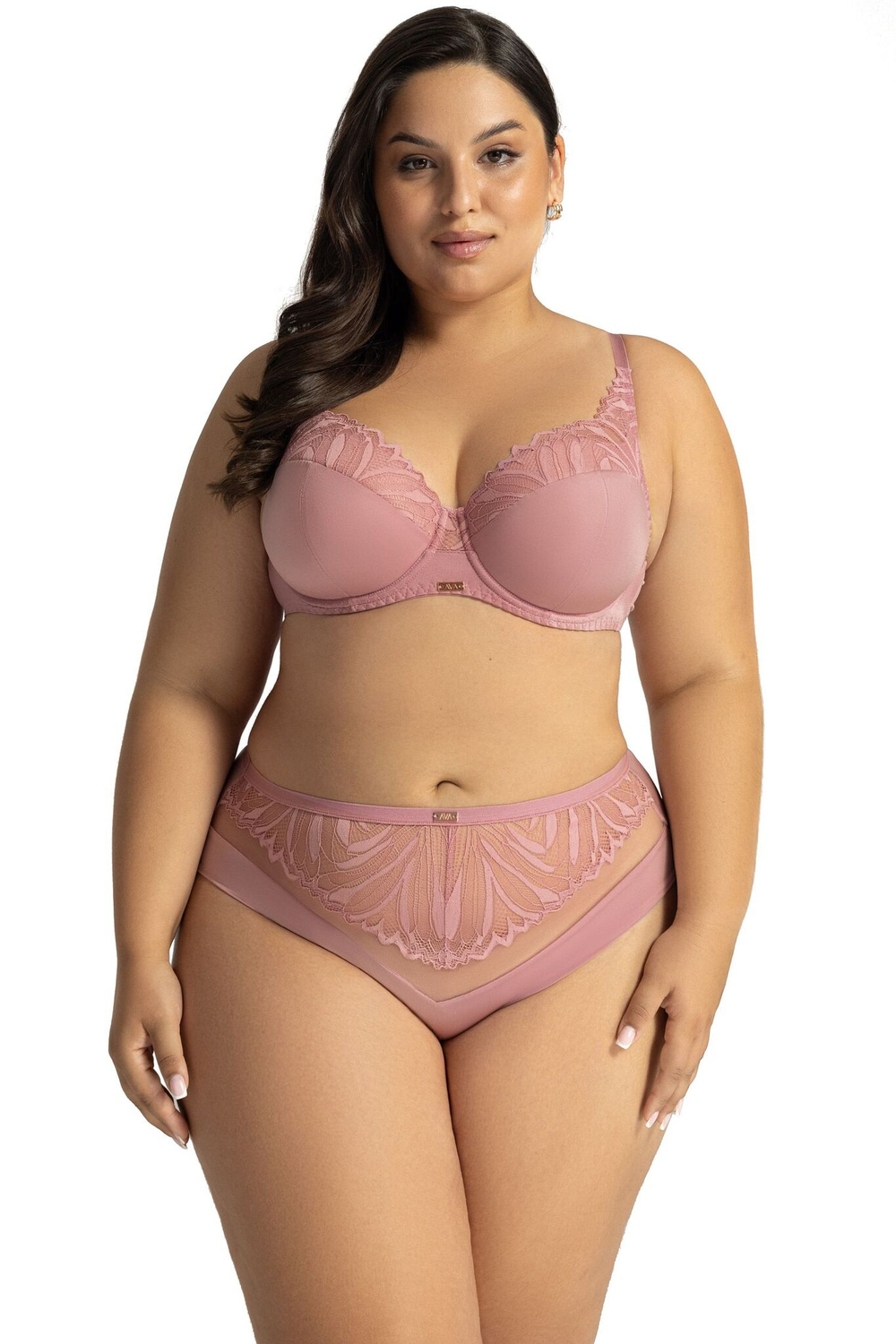 Розовые трусики-слипы со средней линией талии Yasemin (Размер: XXL) (Цвет: грязно-розовый)