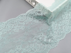 Эластичное кружево, светлая бирюза, 22 см, (Арт: EK-2779), м