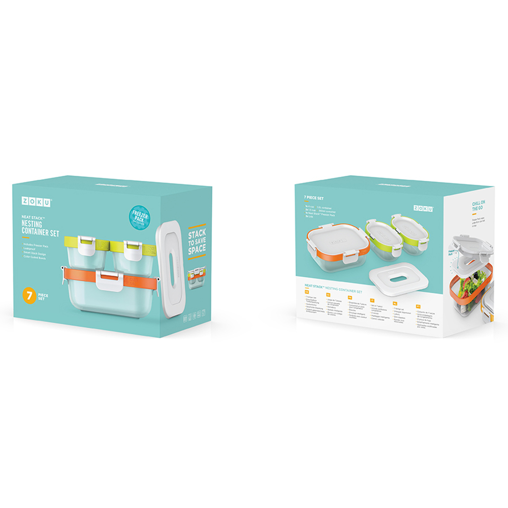 Набор из 3 контейнеров neat stack и охлаждающего блока