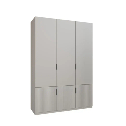 Шкаф распашной Валенсия- 3, серо-коричневый