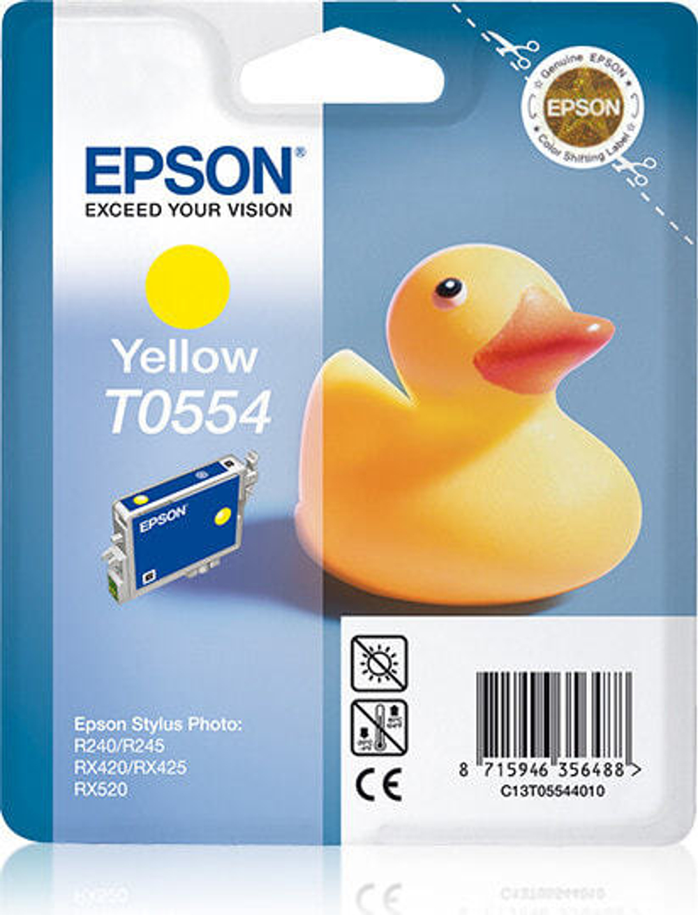 Картридж струйный желтый 1 шт Epson T0554 C13T05544010