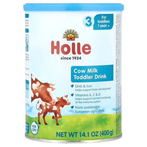 Holle, Напиток из коровьего молока, для детей от 1 года, 400 г (14,1 унции)