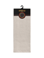 Полотенце кухонное DeNASTIA вафля/махра 470gsm 35x75, хлопок, серый