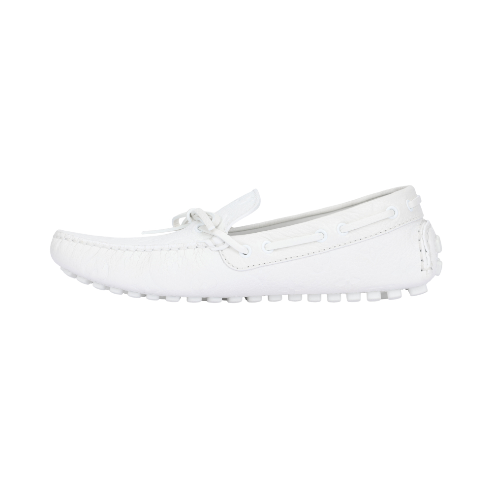 LOUIS VUITTON Arizona Moccasin Shoes "White Logo Monogram"