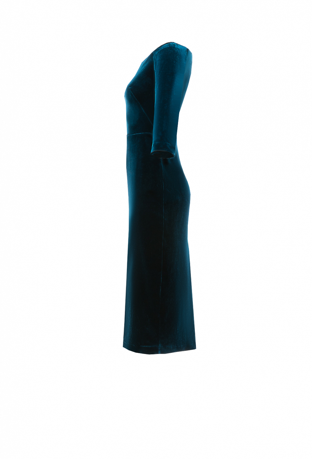 Бархатное платье-футляр с глубоким декольте 09-02-24 FW