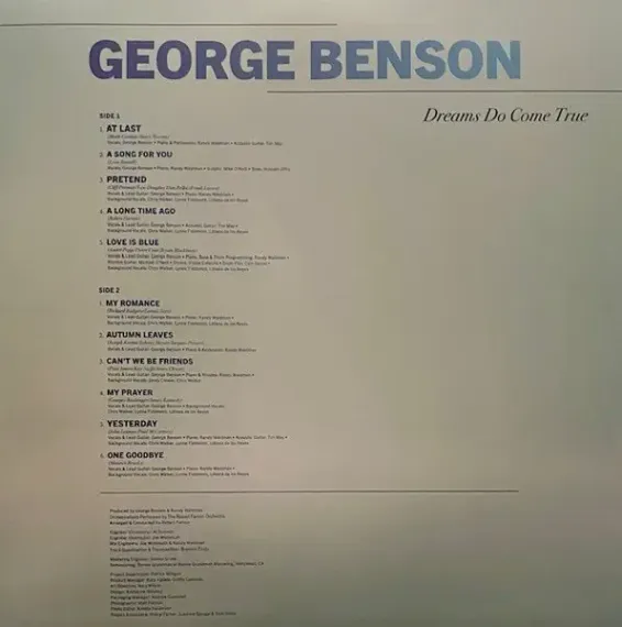 George Benson, Robert Farnon And His Orchestra – Dreams Do Come True: When George Benson Meets Robert FarnonLP
