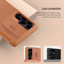 Кожаный чехол-книжка Nillkin Leather Qin Pro для Samsung Galaxy S25 Ultra