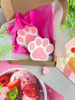 Мыло ручной работы в форме кошачьих лапок