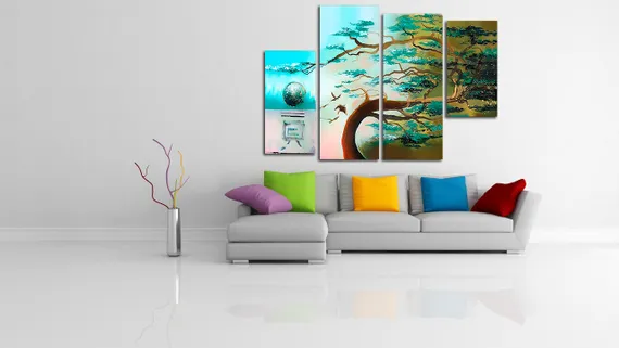 Модульная картина "Одинокое дерево"