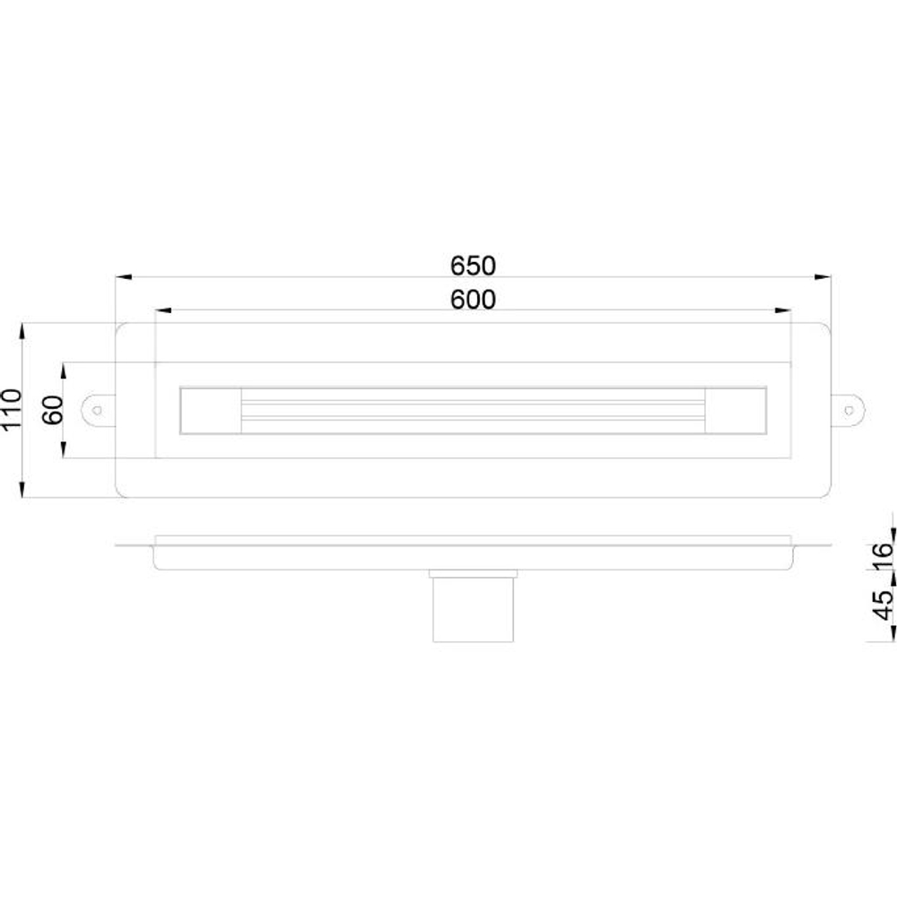 Душевой лоток Boheme B&T INFINITY 60см 981-60-CB нержавеющая сталь COPPER BRUSHED
