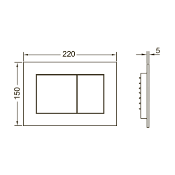 Панель смыва унитаза TECEnow для системы двойного смыва, красная бронза металлик