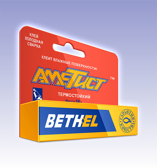 Клей холодная сварка "АМЕТИСТ" Термостойкий 58г (блистер)