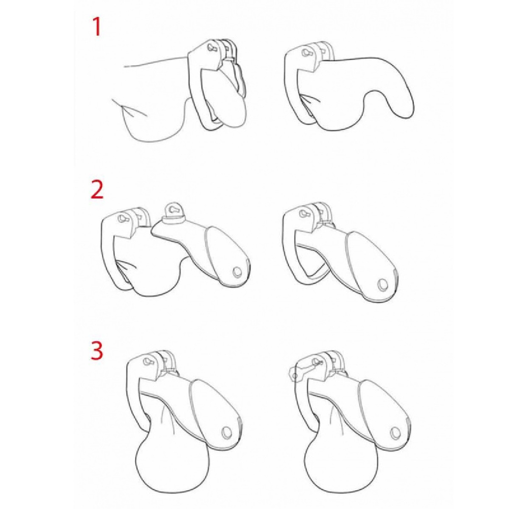 Насадка пояс верности мужская с замочком Forward прозрачный