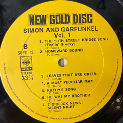 Винтажная виниловая пластинка LP Simon and Garfunkel Vol. 1 New Gold Disc (Japan 1977) (Obi) The Sounds Of Silence