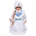 Снегурочка музыкальная «Волшебный наряд» в голубой шубке 30 см