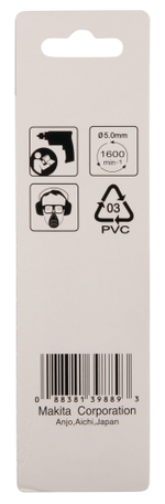 Сверло по металлу HSS-R 5х52x86 Makita D-38401 Металл HSS-R 5,0 x 47 х 86 мм 118 град