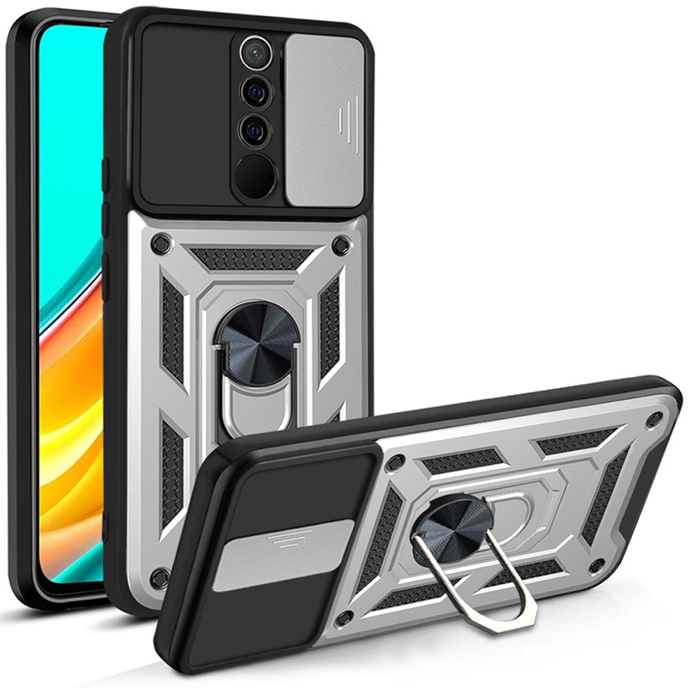 Чехол с кольцом Bumper Case для Xiaomi Redmi 9