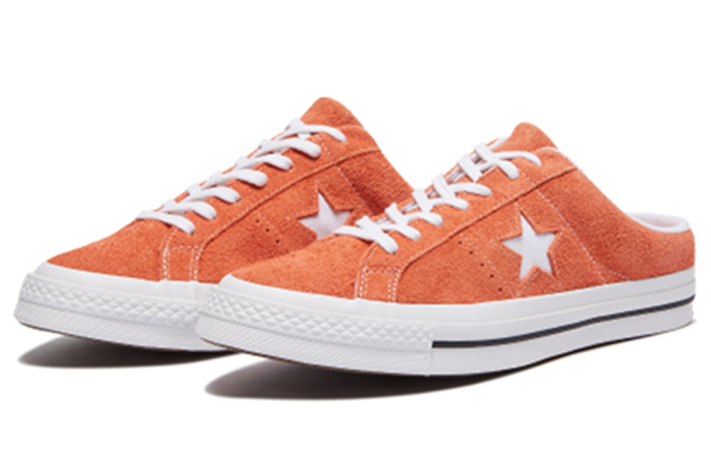 Converse One Star comfortable and versatile non-slip and anti-wear slippers for men and women orange