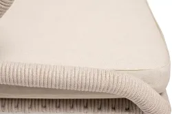 "Малага" обеденная группа на 4 персоны со стульями "Милан", каркас белый, роуп бежевый