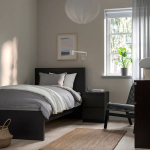 Каркас кровати, высокий - IKEA MALM, 200х90 см, черный, МАЛЬМ ИКЕА