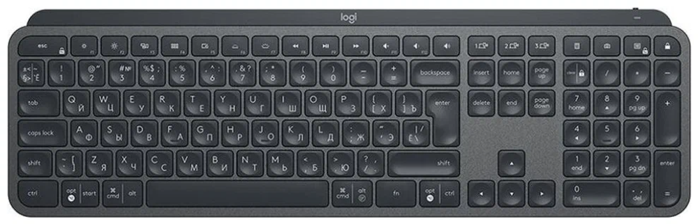 Беспроводная клавиатура Logitech MX Keys черный , русская