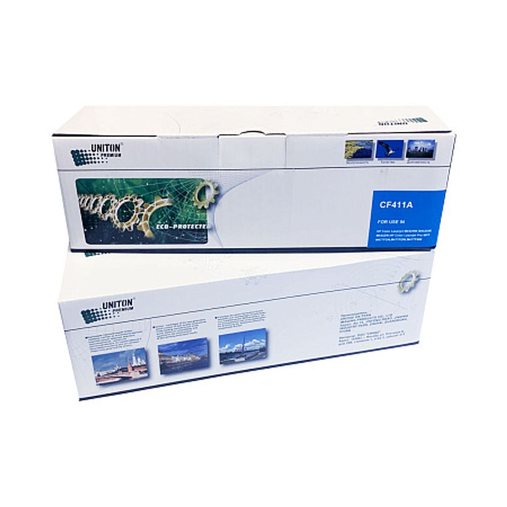 Картридж CF411A для HP Color LJ M452/ M477 (410A) голубой (2,3K) UNITON Premium GREEN LINE