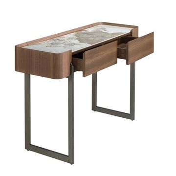 Консоль прямоугольная 3254/437-X из ореха и керамики