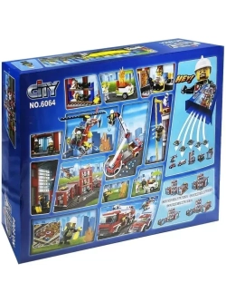 Конструктор Сити Пожарная часть 919 деталей