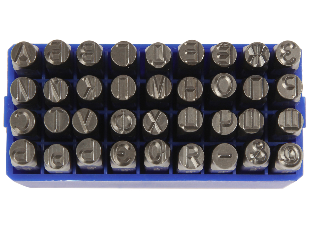 Клейма буквенные кириллица 6мм (HRC 60+-2град. DIN 1451) JTC